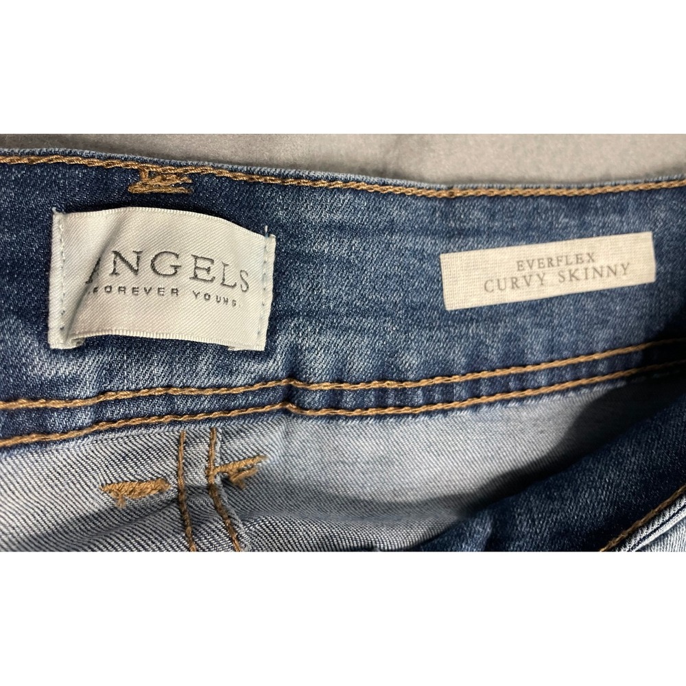 Angels Forever Young Everflex Curvy Skinny Jeans Medium Wash Blue Size 6/28 - Picture 4 of 11